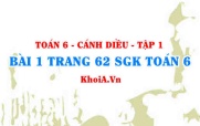 Bài 1 trang 62 SGK Toán 6 tập 1 Cánh Diều